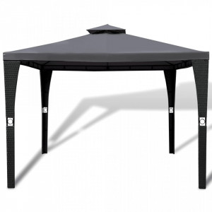 Pavilion cu acoperiș, gri închis, 3 x 3 m - V41451V