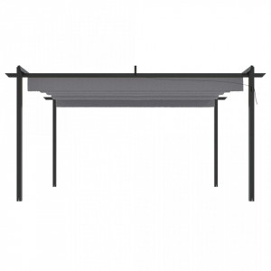 Pavilion de grădină, acoperiș retractabil, antracit, 4x3 m - V318538V - Img 3