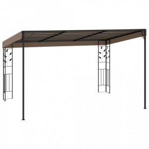 Pavilion montat de perete, gri taupe, 4 x 3 x 2,5 m - V312266V - Img 4