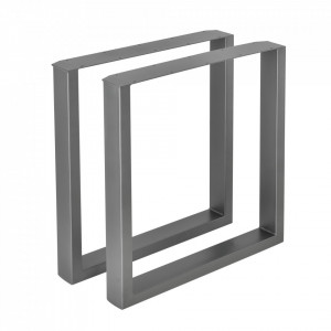 Picioare masa, set 2 buc, 70 x 72 cm, gri metalic - P57353519