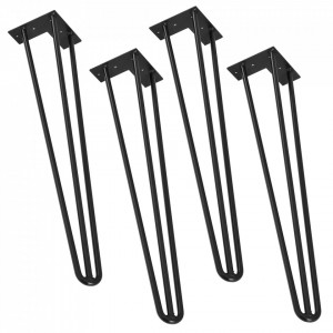 Picioare masa, set 4 buc cu 3 brate, 72 cm, negru - P55140000 - Img 1