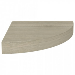 Rafturi coltar de perete, 4 buc., stejar, 25 x 25 x 3,8 cm, MDF - V323906V - Img 4