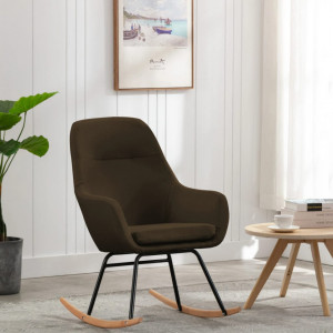 Scaun balansoar, maro, material textil - V289540V - Img 2