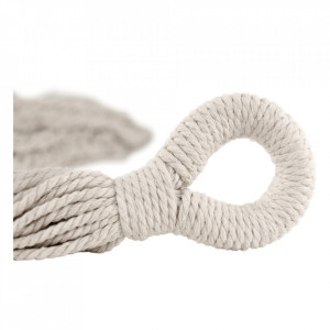 Scaun balansoar suspendabil, hamac, leagăn agăţat, alb, 130x100 cm - TP262391 - Img 5