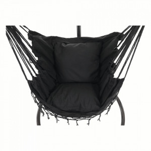 Scaun balansoar suspendabil, leagăn agăţat, gri, 100x130x55 cm - TP267825 - Img 15