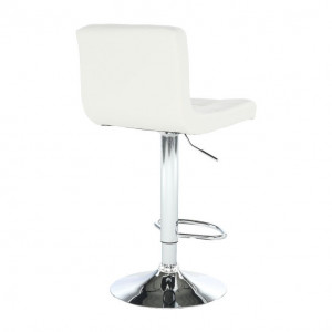 Scaun de bar, piele ecologică albă/crom - TP176350 - Img 16