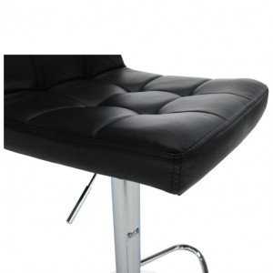 Scaun de bar, piele ecologică negru/crom - TP175173 - Img 4