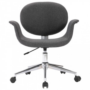 Scaun de birou pivotant, gri, material textil - V3054827V - Img 3