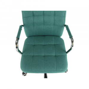 Scaun de birou, verde azur, 50,5x64x92,5-102,5 cm - TP235883 - Img 5