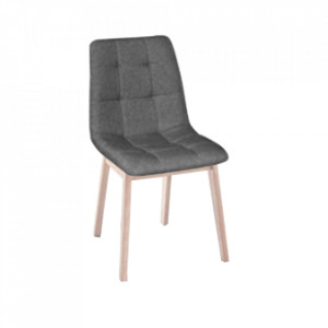 Scaun de masă, ţesătură de fag deschis / gri - TP291510