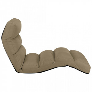 Scaun de podea pliabil, cappuccino, piele ecologica - V325251V - Img 3
