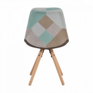Scaun dining, patchwork mentol/maro - TP258420 - Img 8