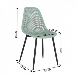 Scaun dining, verde/negru - TP291545 - Img 16