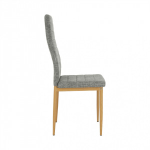 Scaun, material textil gri deschis/cadru metalic fag - TP203808 - Img 18