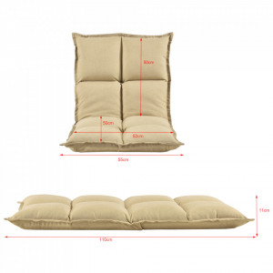 Scaun podea, 110 x 55 x 11 cm, culoarea nisipului, reglabil in 5 trepte - P65760488 - Img 4