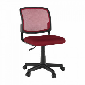 Scaun rotativ, roşu și negru, 47x80/91x42 cm - TP265167 - Img 15