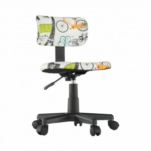 Scaun rotativ, ţesătură model, 39x46x72/84 cm - TP204127 - Img 11