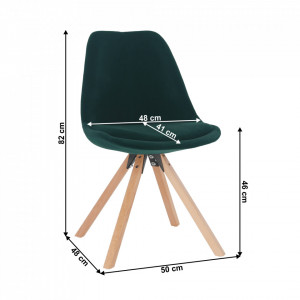Scaun, ţesătură de catifea smarald / fag - TP285414 - Img 15