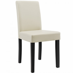 Scaune bucatarie, set 6 buc, piele sintetica, crem fildes - P48263381 - Img 2