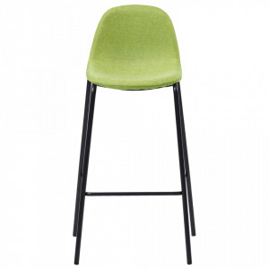 Scaune de bar, 4 buc., verde, material textil - V281534V - Img 3