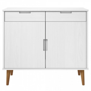 Servantă alb, 90x40x80 cm, lemn masiv de pin - V350547V - Img 4