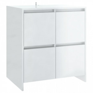 Servantă, alb extralucios, 2 piese, lemn prelucrat - V3098085V - Img 4