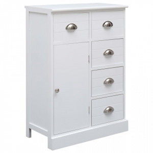 Servanta cu 10 sertare, alb, 113 x 30 x 79 cm, lemn - V284175V - Img 4