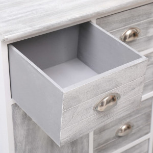 Servanta cu 10 sertare, gri, 113x30x79 cm, lemn - V284173V - Img 2