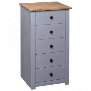 Servanta, gri, 46 x 40 x 89 cm, lemn de pin - V282650V - Img 4