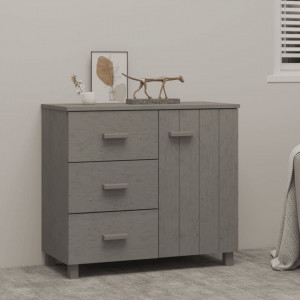 Servantă, gri deschis, 90x40x80 cm, lemn masiv de pin - V340431V - Img 2