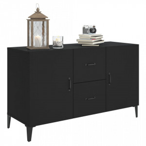 Servantă, negru, 100x36x60 cm, lemn prelucrat - V812520V - Img 4
