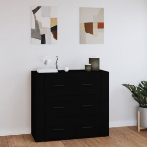 Servantă, negru, 80x33x70 cm, lemn prelucrat - V816577V - Img 2