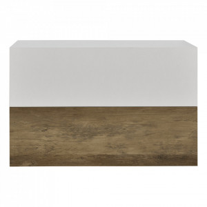 Set 2 bucati comoda suspendata, efect lemn/alb mat, 46x30x15 cm - P56253878 - Img 2