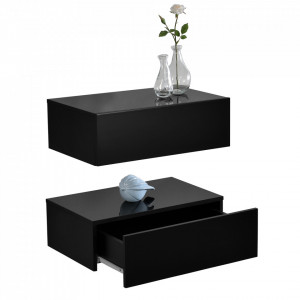 Set 2 bucati comoda suspendata, negru lacuit lucios, 46x30x15 cm - P56253868 - Img 2