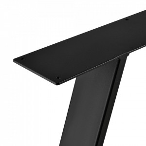 Set 2 bucati picioare masa, 70 x 10 x 72 cm, metal/negru - P65541998 - Img 2