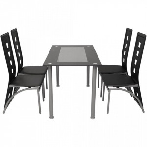 Set de bucatarie din cinci piese, negru - V242908V - Img 2