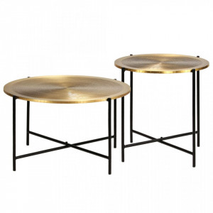 Set de masa, 2 piese, MDF cu alama - V246285V