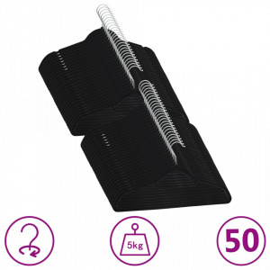 Set de umerase anti-alunecare, 50 buc., negru, catifea - V289921V - Img 2