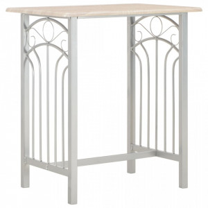 Set mobilier de bar, 3 piese, lemn si otel - V284398V - Img 2