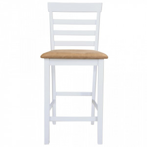 Set mobilier de bar din lemn, masă și 4 scaune, alb - V271832V - Img 4