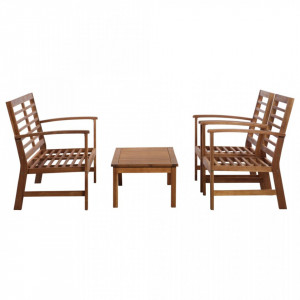 Set mobilier de gradina, 4 piese, lemn masiv de acacia - V47282V - Img 3