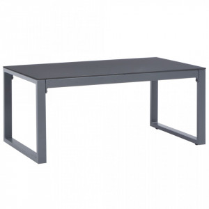 Set mobilier de gradina cu perne 3 piese negru aluminiu - V44448V - Img 3