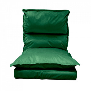 Şezlong pliant pe podea, ţesătură de catifea verde - TP290580 - Img 3