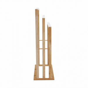 Stand pt. prosoape, bambus și alb, 54x24x82 cm - TP234014 - Img 7