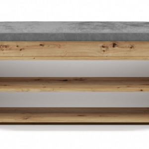 TEBAAR106 - Bancuta, pantofar, 100x 35 x 49 cm, Stejar Artisan, PAL - Img 3