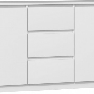 TECOA136 - Comoda 120 x 30 x 75 cm, Alb-Mat