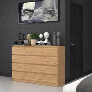 TECOAR109 - Comoda 138 x 40 x 97 cm, Stejar Artisan
