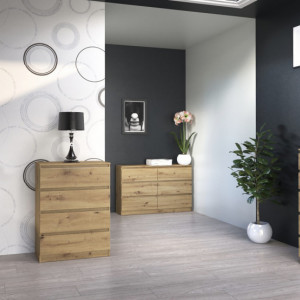 TECOAR112 - Comoda 70 x 40 x 97 cm, Stejar Artisan - Img 3