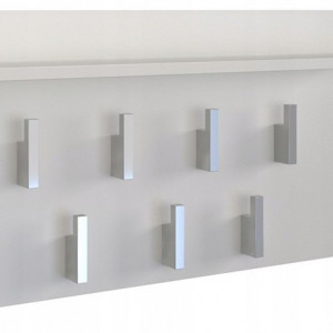 TECUIA108 - Cuier hol tip panou 70 x 20 x 40 cm - Alb-Mat - Img 2