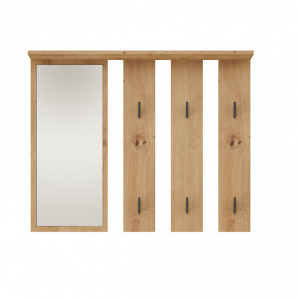 TECUIAR112 - Cuier hol tip panou, 100x 15 x 81,5 cm, Stejar Artisan, PAL - Img 3